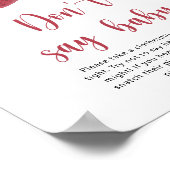 Aardbei - zeg niet baby poster (Hoek)