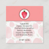 Aardbei Zelfgemaakt Bad & Body Label | LABEL (Achterkant)