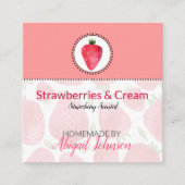 Aardbei Zelfgemaakte Bad & Lichaam Label | Labeltj (Voorkant)