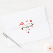 Aardbei Zoet Dank je Verjaardag| Berry Zoet Hart Sticker (Envelop)