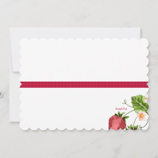 Aardbei Zoet Kaart (Achterkant)
