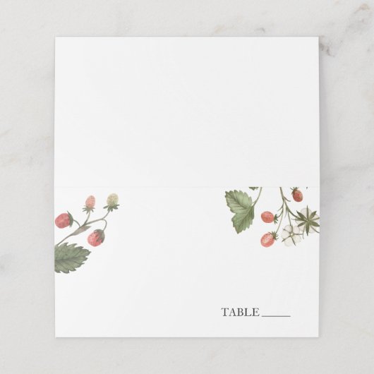 Aardbei Zoete Aardbei Naam Plaatskaarten Plaatskaartje (Buitenkant ongevouwen)