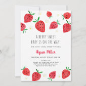 Aardbei Zoete Baby Shower Kaart (Voorkant)