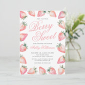 Aardbei Zoete Baby Shower Kaart (Staand voorkant)