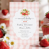 Aardbei Zoete Baby Shower Kaart