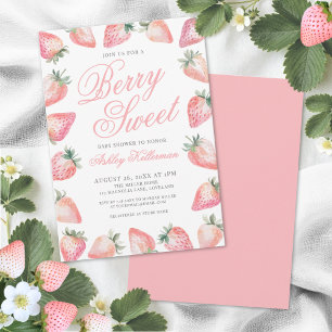 Aardbei Zoete Baby Shower Kaart