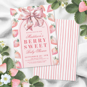 Aardbei Zoete Baby Shower Kaart