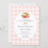Aardbei Zoete Baby Shower Kaart (Voorkant)