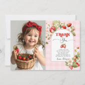 Aardbei zoete foto dank u kaart (Voorkant)