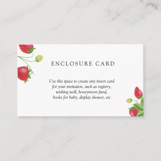 Aardbei | Zoete Insteek Envelop Kaarten (Voorkant)