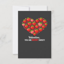 Aardbei Zoete Kinderen Valentijnsdag RSVP Kaartje