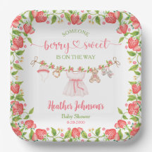 Aardbei Zoete Kleertjeslijn Baby Shower
