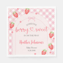 Aardbei Zoete Kleine Meisje Baby Shower