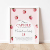 Aardbei zoete tijd capsule verjaardag poster