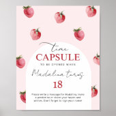 Aardbei zoete tijd capsule verjaardag poster (Voorkant)