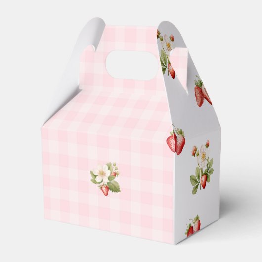 Aardbei zoete verjaardag bedankdoosjes (Achterkant)