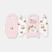 Aardbei zoete verjaardag bedankdoosjes (Uitgevouwen)