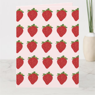 Aardbei Zoete Vrucht Aardbeien Groet Kaart