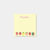 Aardbei zoetheid schattig fruit waterverf post-it® notes (Voorkant)