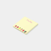 Aardbei zoetheid schattig fruit waterverf post-it® notes (Schuin)
