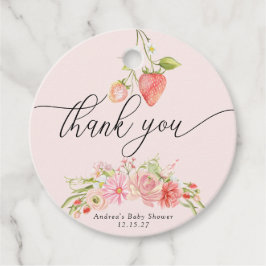 aardbei | Zomer Baby shower Bedankjes Labels