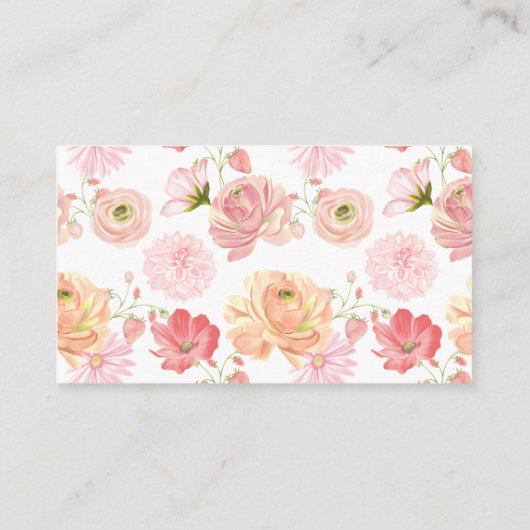 aardbei | Zomer Baby shower Boekaanvraag Informatiekaartje (Achterkant)