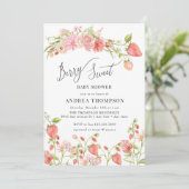 aardbei | Zomer Baby shower Kaart (Staand voorkant)