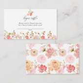 aardbei | Zomer Baby shower Luier Raffle Informatiekaartje (Voorkant / Achterkant)