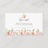 aardbei | Zomer Baby shower Luier Raffle Informatiekaartje (Voorkant)