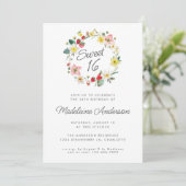 Aardbei Zomer Bloem Krans Zoet 16 Kaart (Staand voorkant)