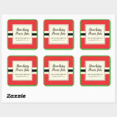 Aardbei zomer fruit patroon zelfgemaakte jam label (Vel)