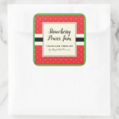 Aardbei zomer fruit patroon zelfgemaakte jam label (Tas)