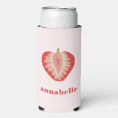 Aardbei zomer voornaam seltzer blikjeskoeler (Seltzer Voorkant)