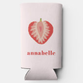 Aardbei zomer voornaam seltzer blikjeskoeler (Achterkant)