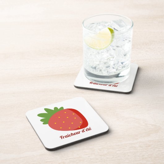 Aardbei Zomerfrisheid Bier Onderzetter (Rechterzijde)
