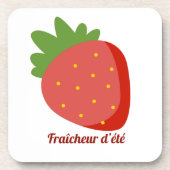Aardbei Zomerfrisheid Bier Onderzetter (Voorkant)
