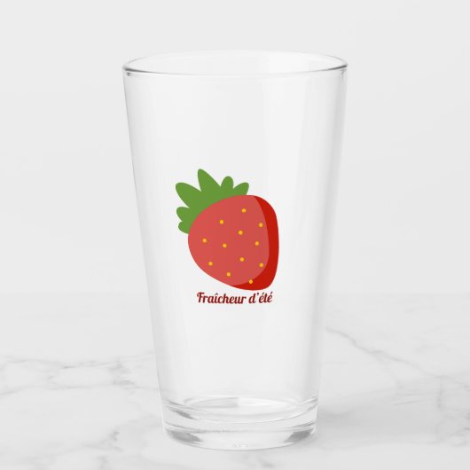 Aardbei Zomerfrisheid Glas (Voorkant)