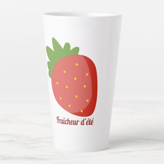 Aardbei Zomerfrisheid Latte Mok (Voorkant)
