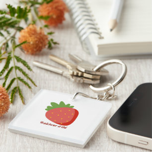 Aardbei Zomerfrisheid Sleutelhanger