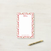 Aardbeiaantekeningen Memo Pad Post-it® Notes (Op bureau)