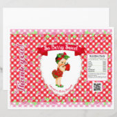 Aardbeibaby Thema Rode Gingham Chipzak (Voorkant / Achterkant)