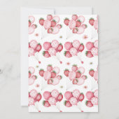 Aardbeiballon Baby shower Kaart (Achterkant)