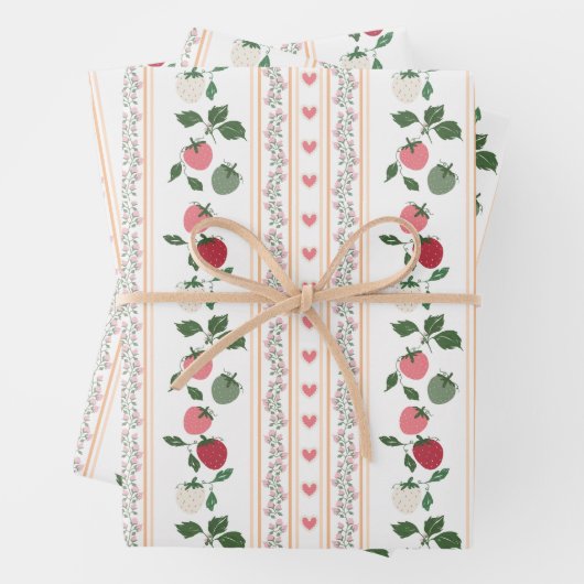  Aardbeibehang - Greta Inpakpapier Vel (In situ)