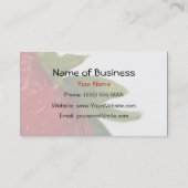 aardbeibladeren met bedrijfsnaam visitekaartje (Achterkant)