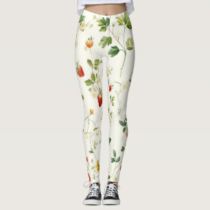 Aardbeibladeren Tuin Leggings