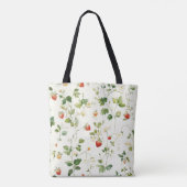 Aardbeibladeren Tuin Tote Bag (Achterkant)