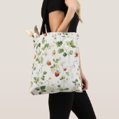 Aardbeibladeren Tuin Tote Bag (Dichtbij)