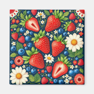 aardbeibloem magneet