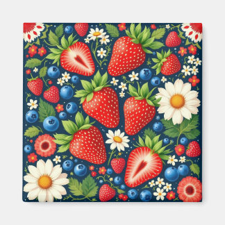 aardbeibloem magneet