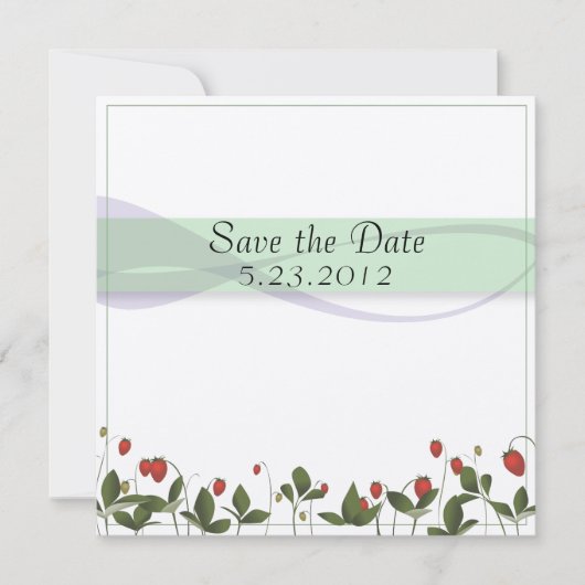 aardbeibloemen save the date (Voorkant)